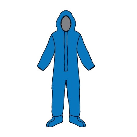 Kappler Disposable Coveralls, 2XL/3XL, Blue, 12 PK Z1S414XP2X3X